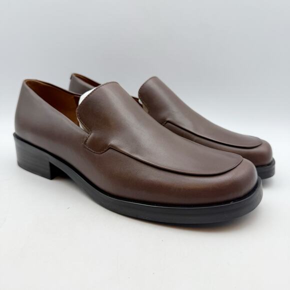 Franco Sarto Womens Bocca Loafers US 9 M EU 40 Brown Leather Slip On NWOB - Picture 5 of 12
